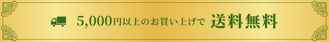 5,000円以上のお買い上げで送料無料